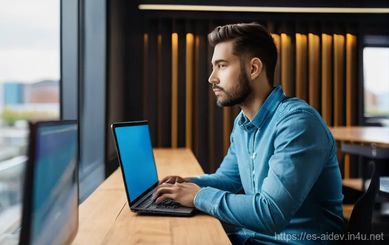 AI 개발자의 업무 챌린지 - **Prompt:** A sleek, minimalist AI system, initially appearing as an opaque, dark "black box," is in...