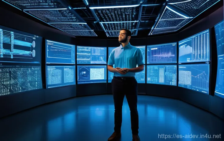 AI 개발자 면접 준비 - **Prompt: Technical Mastery and AI Fundamentals**
"A highly detailed, wide-shot image of a focus...