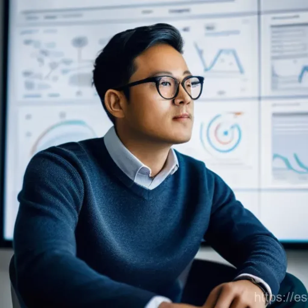 AI 개발자 역량 평가 - **Prompt:** A highly focused AI developer, appearing to be in their late 20s to early 30s, of divers...