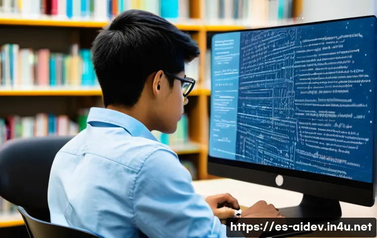 AI 개발자 커리어 개발 - **Prompt 1: The Foundations of AI Learning**
"A young, diverse group of students, approximately ...